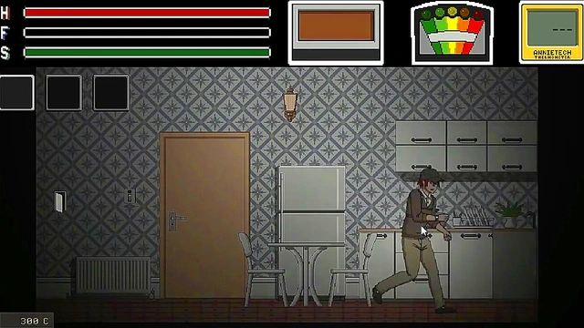 Man having sex with pretty lady in Lustful spirit hunt ryona hentai game gameplay