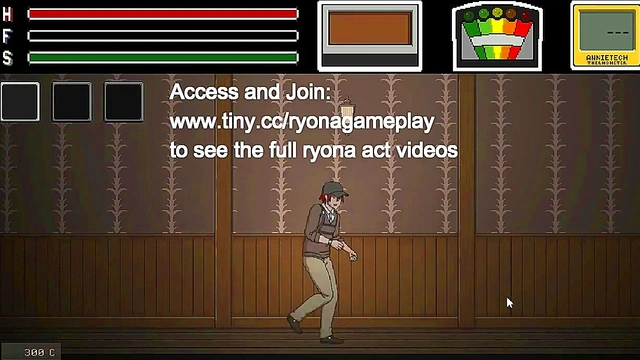 Man having sex with pretty lady in Lustful spirit hunt ryona hentai game gameplay