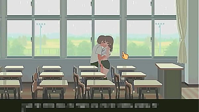 Cute 18 college lady in 6th month for you and me new hentai game