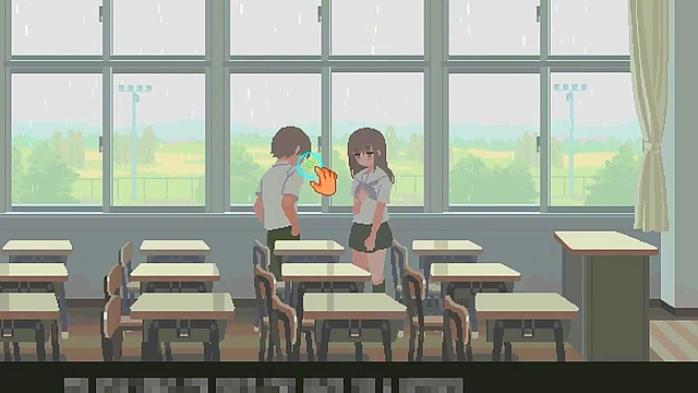 Cute 18 college lady in 6th month for you and me new hentai game