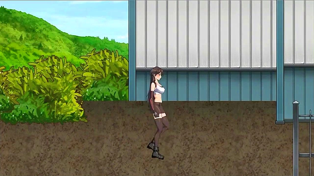 Tifa's cosplay having sex with men in dark city fantasy new hentai gameplay