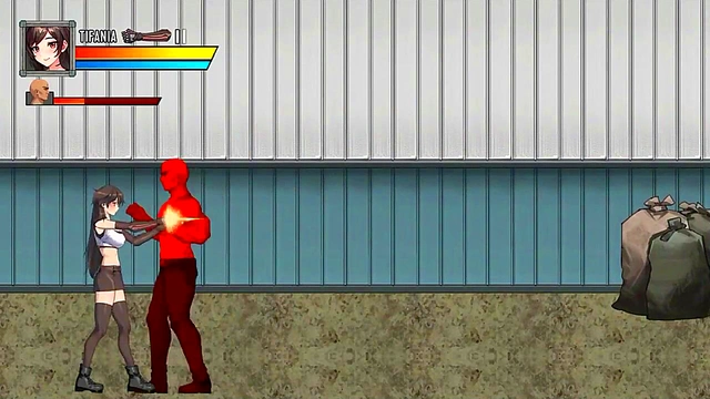 Tifa's cosplay having sex with men in dark city fantasy new hentai gameplay