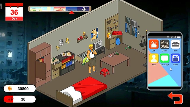 Worker having sex with his female clients in Handyman legend new hentai ryona game