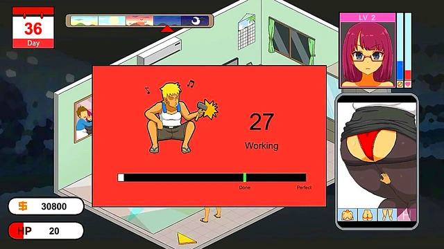 Worker having sex with his female clients in Handyman legend new hentai ryona game