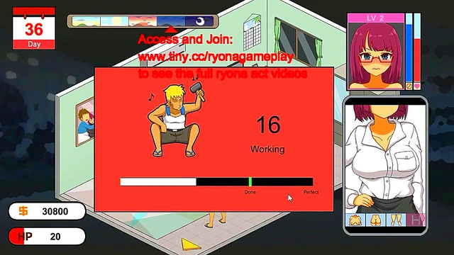 Worker having sex with his female clients in Handyman legend new hentai ryona game