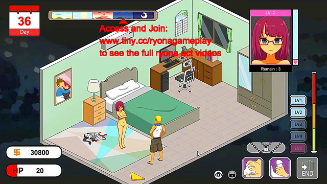 Worker having sex with his female clients in Handyman legend new hentai ryona game