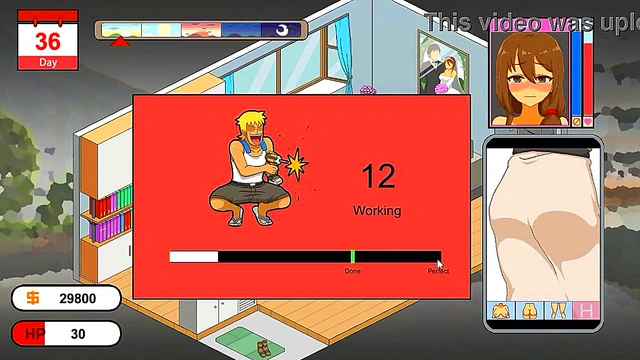 Worker having sex with his female clients in Handyman legend new hentai ryona game