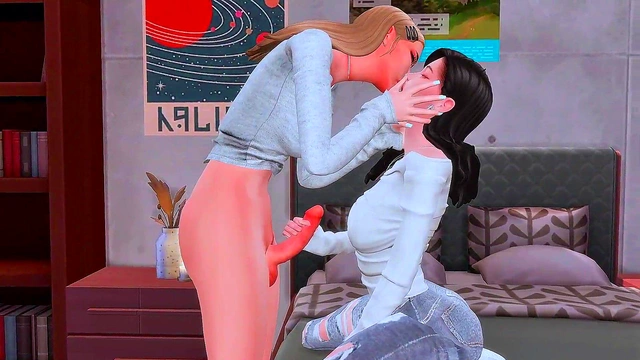 FUTANARI STEPDAUGHTER SEDUCED STEPMOM TO TAKE A HUGE DICK IN HARD SEX AND CHECKED HER