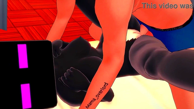 Enderwoman wants to play with a big cock between her breasts (minecraft hentai)