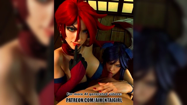 League of Legends Miss Fortune and Ahri cosplay