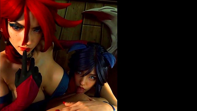 League of Legends Miss Fortune and Ahri cosplay