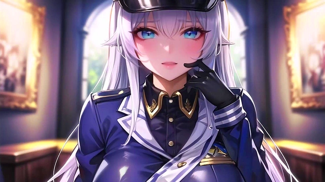 Naked Big Tits Police Officer showing off her booty (with pussy masturbation ASMR sound!)