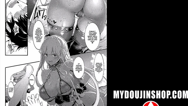 My Doujin Shop - Anime Girl Shows of Her Big Tits Falling Out of a Bikini ~ Almost