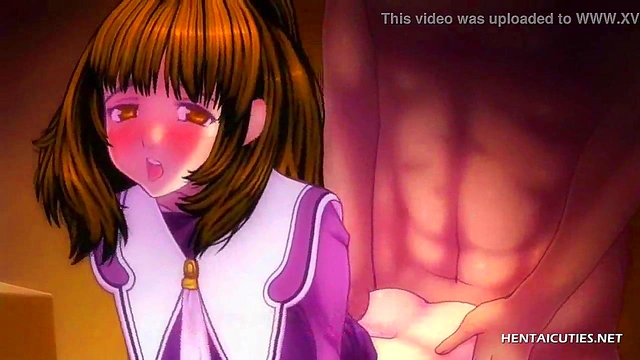 Busty teen hentai gets her wet tight pussy fucked hard