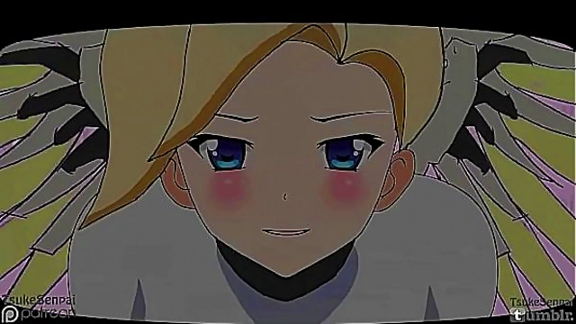 Overwatch 2D fan Hentai - Mercy X Hanzo