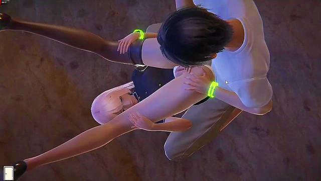 Big Tits Long legs being played in the Park in Hentai