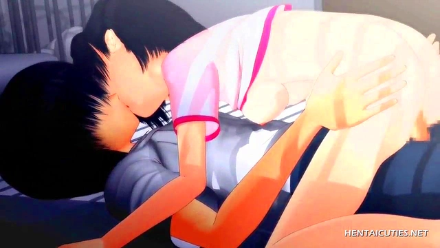 Petite hentai taking stiff cock in her tight pussy