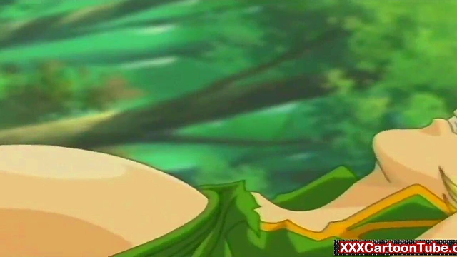 Elf hentai girl fucked in a magic forest