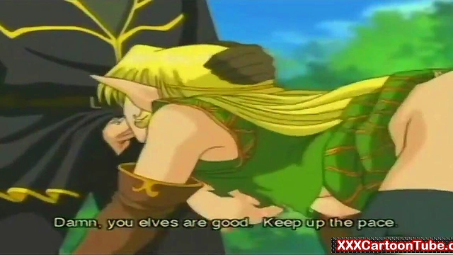 Elf hentai girl fucked in a magic forest