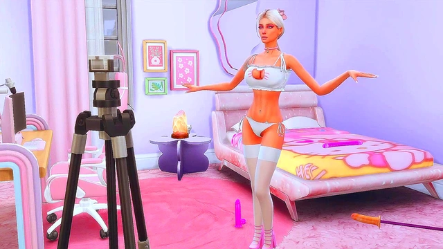 perverted stepdaughter checks deep throat in front of the camera for her stepfather sims