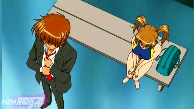 My classmate cums on my tits - Hentai uncensored