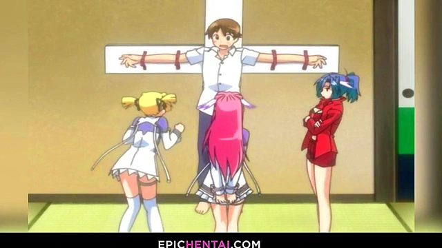 Huge titted hentai girl lost her virginity with creampie