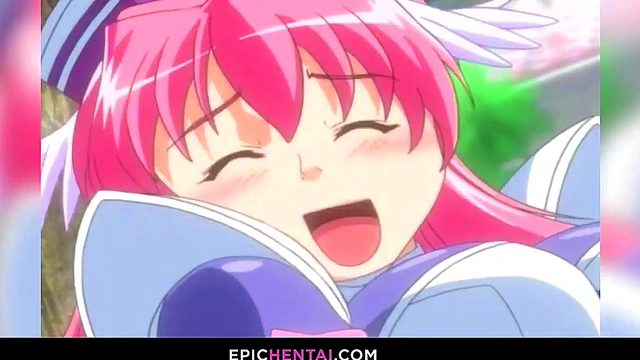 Huge titted hentai girl lost her virginity with creampie