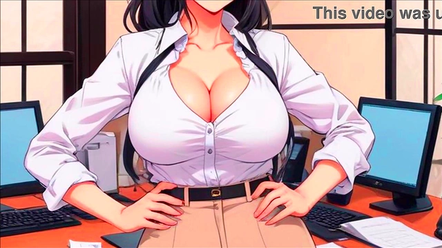 JOI Hentai'cum on your office girlfriend's tits