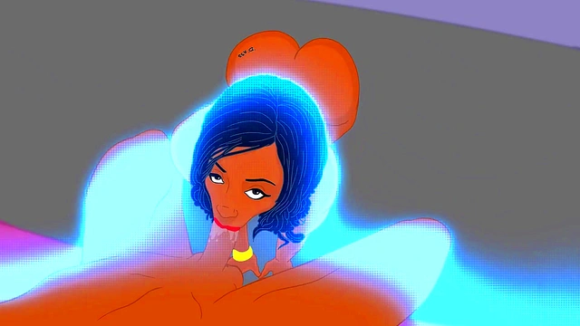 Cartoon Cherokee D Ass gives an amazing big ass hentai blowjob