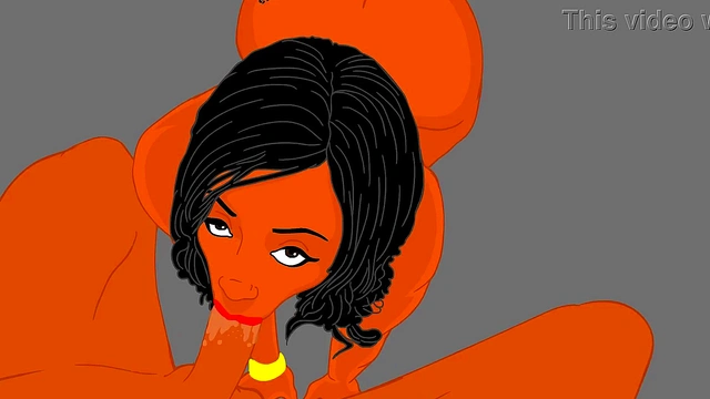 Cartoon Cherokee D Ass gives an amazing big ass hentai blowjob