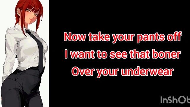 JOI hentai your dick dominates Makima - Chainsaw man porn anime Jerk off instructions