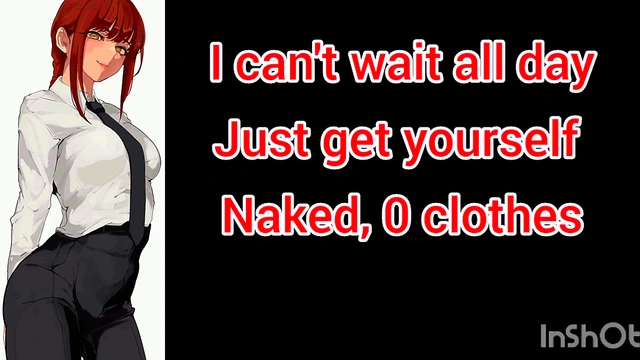 JOI hentai your dick dominates Makima - Chainsaw man porn anime Jerk off instructions