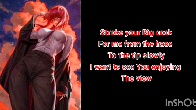 JOI hentai your dick dominates Makima - Chainsaw man porn anime Jerk off instructions