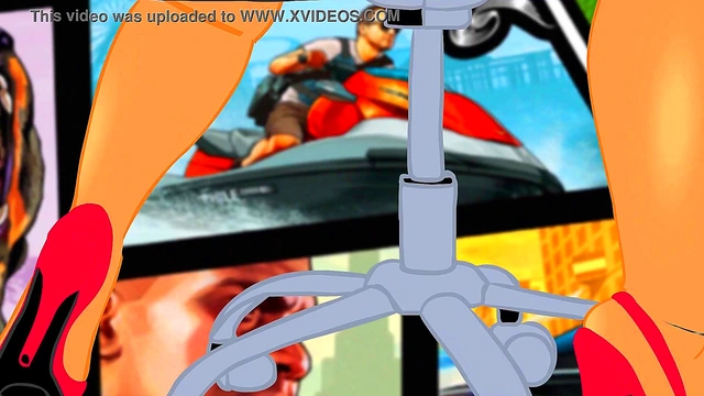 Sexy Latina Jazanti Shows her tatts and her big ass for a Backalley anime cartoon