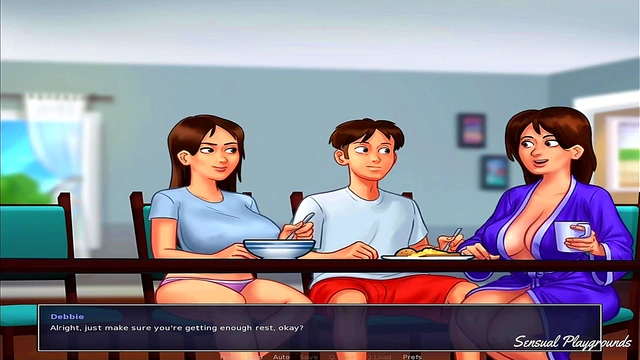 Summertime Saga | Pawg bbw busty stepmother and stepsister