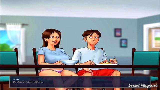 Summertime Saga | Pawg bbw busty stepmother and stepsister