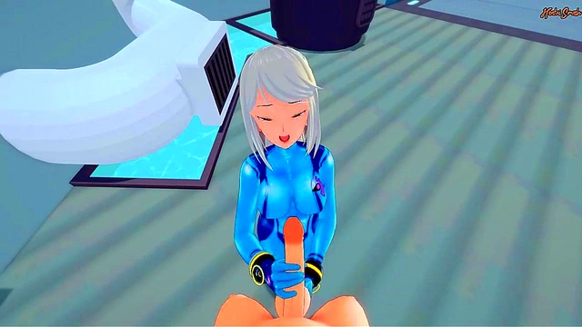 Samus gets a POV facial before getting a missionary creampie - Metroid Hentai