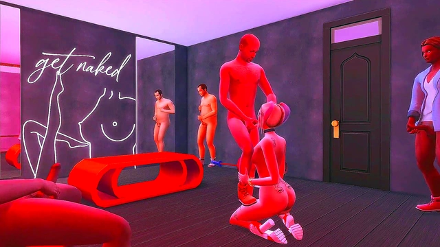 audacious harley quinn became a sex slave of a group of perverted big members who