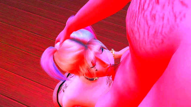 audacious harley quinn became a sex slave of a group of perverted big members who