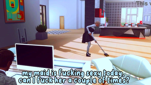 SEXY MAID WAS INTERVIEWED FOR HARD ANAL SEX BY THE BBC (SIMS 4 HENTAI SFM)