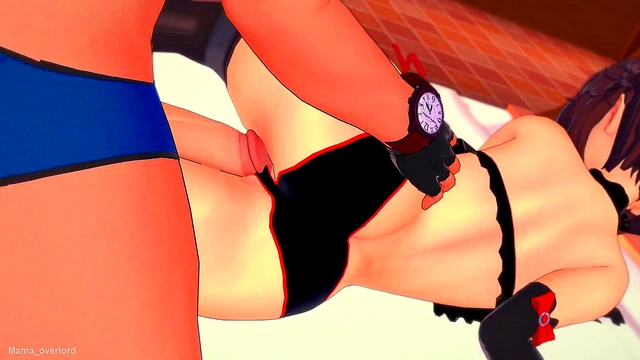 Megumin puts on her bikini to have fun fucking at the inn (adult version) (hentai)