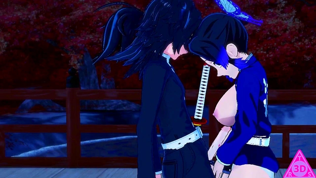 Kocho Shinobu Tomioka Giyu kimetsu no yaiba hentai videos have sex blowjob handjob horny