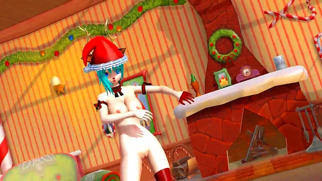 [MMD] Xmas Miki Too Cute R18 hentai
