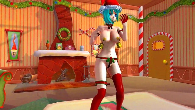 [MMD] Xmas Miki Too Cute R18 hentai