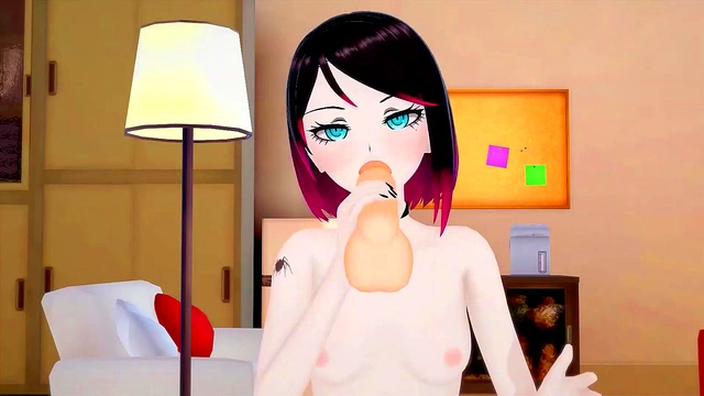 Pale anime emo slut gets her tight pussy stuffed (Hentai) Koiksatsu!