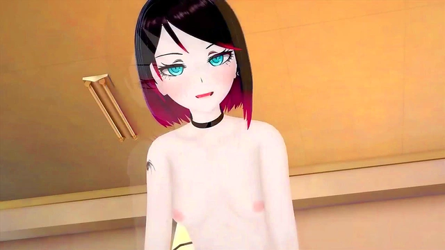 Pale anime emo slut gets her tight pussy stuffed (Hentai) Koiksatsu!