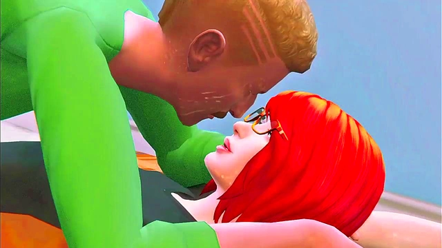 Sims Hentai Series: Redhead rough defloration and double creampie