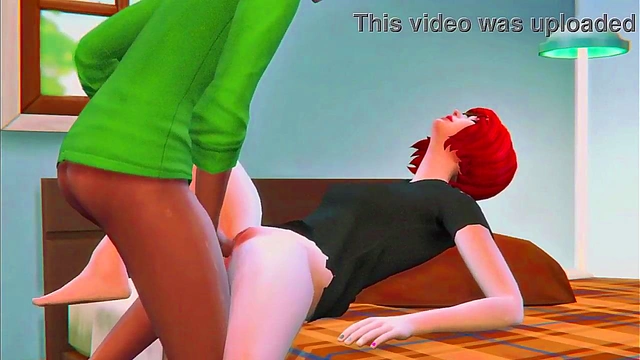 Sims Hentai Series: Redhead rough defloration and double creampie