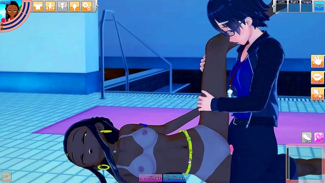 Pokemon Hentai'Nessa Fucks A Guy Poolside