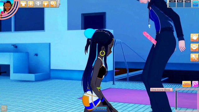 Pokemon Hentai'Nessa Fucks A Guy Poolside